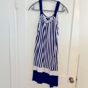 Nautical Coastal Striped Dress, Navy and White, Pockets, Lightweight, Flowing